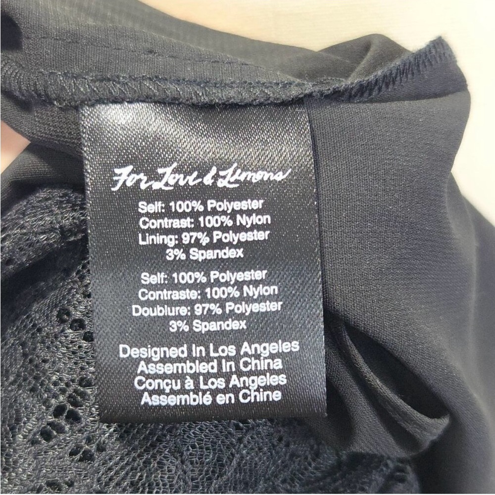 For Love And Lemons Daisy Black Lace Mini Dress M - Picture 10 of 10